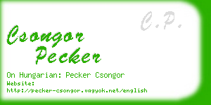 csongor pecker business card